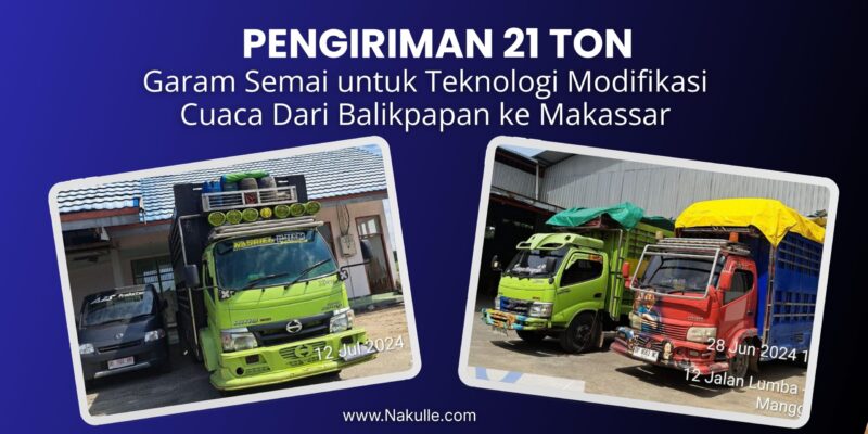 Dokumentasi Loading garam semai untuk Teknologi Modifikasi Cuaca dari Balikpapan ke Makassar