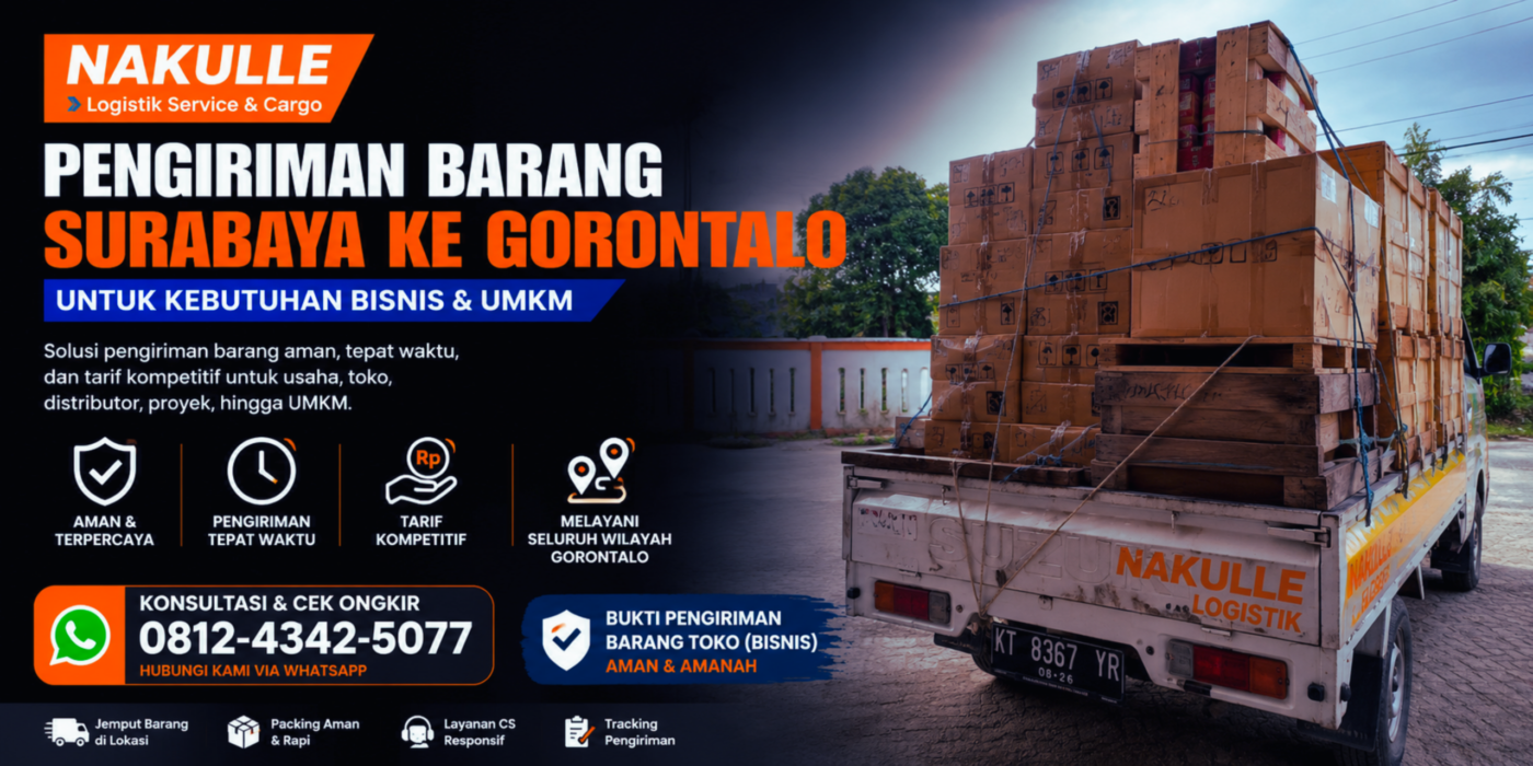 Jasa Pengiriman Barang Surabaya Gorontalo untuk Kebutuhan Bisnis dan UMKM