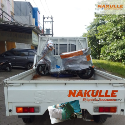 proses pengiriman motor dari Balikpapan ke Makassar via kapal laut